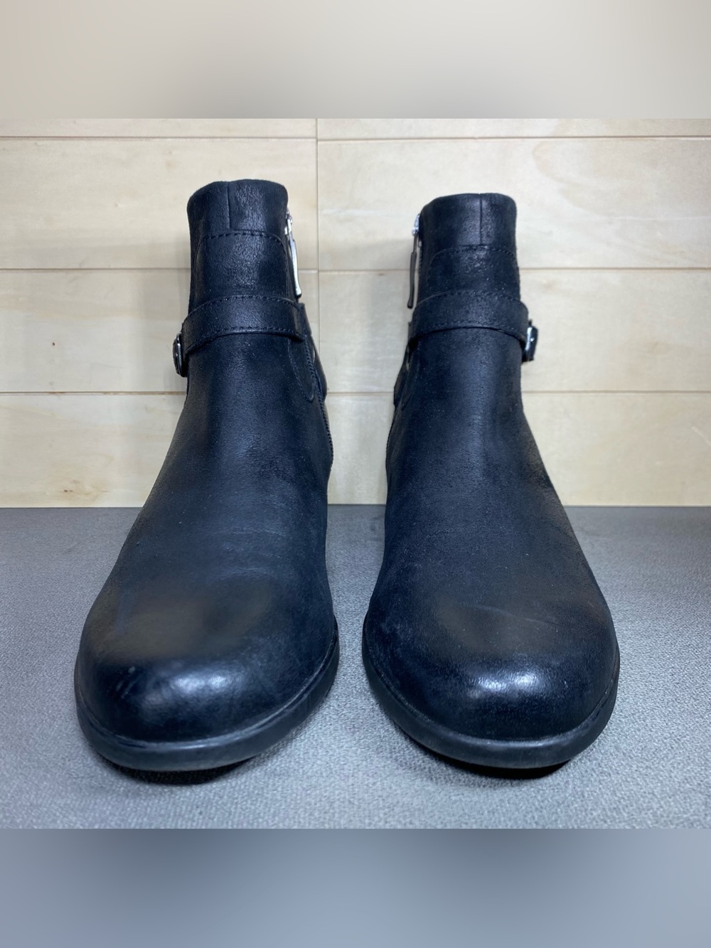Dansko Cagney Boots Women's Size 8 Shoes Black Leather Zip Ankle Booties EU38 - Picture 5 of 12